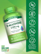 Nature's Truth D-Manosa 2100 mg | 90 Cápsulas | No-GMO y Sin Gluten