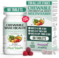 Maxi Health Multivitamínico Masticable con Hierro - 90 Comprimidos - Sabor Cereza