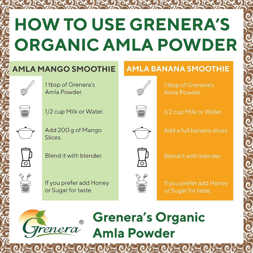 Grenera Organic Amla Powder - Polvo de Grosella India Orgánico USDA - 1 kg