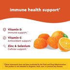 Nature Made Wellblends ImmuneMAX Gominolas con Vitamina C, Zinc, Vitamina D3 y Selenio, 42 gominolas sabor mandarina
