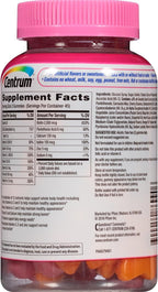 Centrum MultiGummies + Belleza Multivitamínico para Mujeres, Gomitas para Piel, Cabello y Uñas con Antioxidantes, Vitaminas D3 y B, Sabores Cereza/Baya/Naranja - 90 unidades