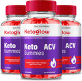 Keto Glow ACV Gummies, Gominolas Keto con Vinagre de Manzana - Fórmula Avanzada (3 Paquetes)