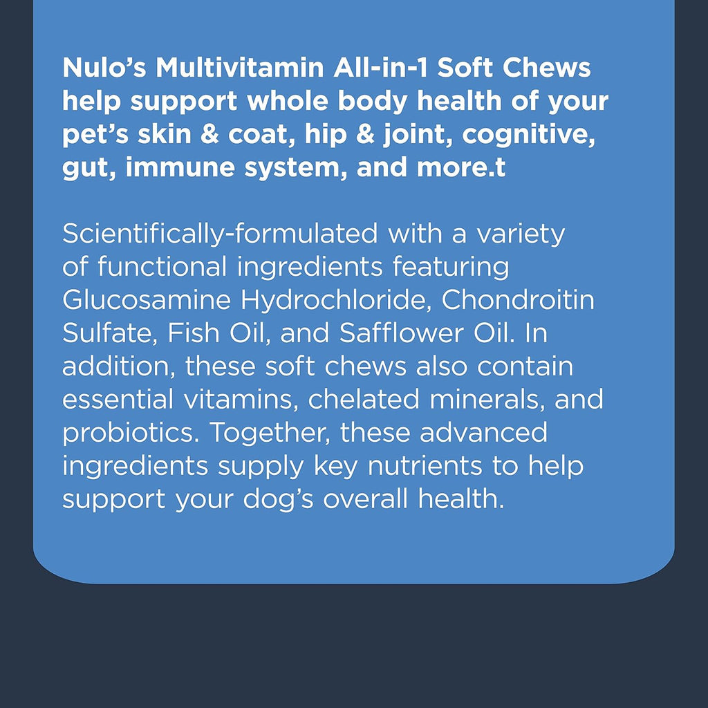 Nulo Advanced Multifuncional Complemento Todo-en-1 para Perros - 90 Chicles Blandos