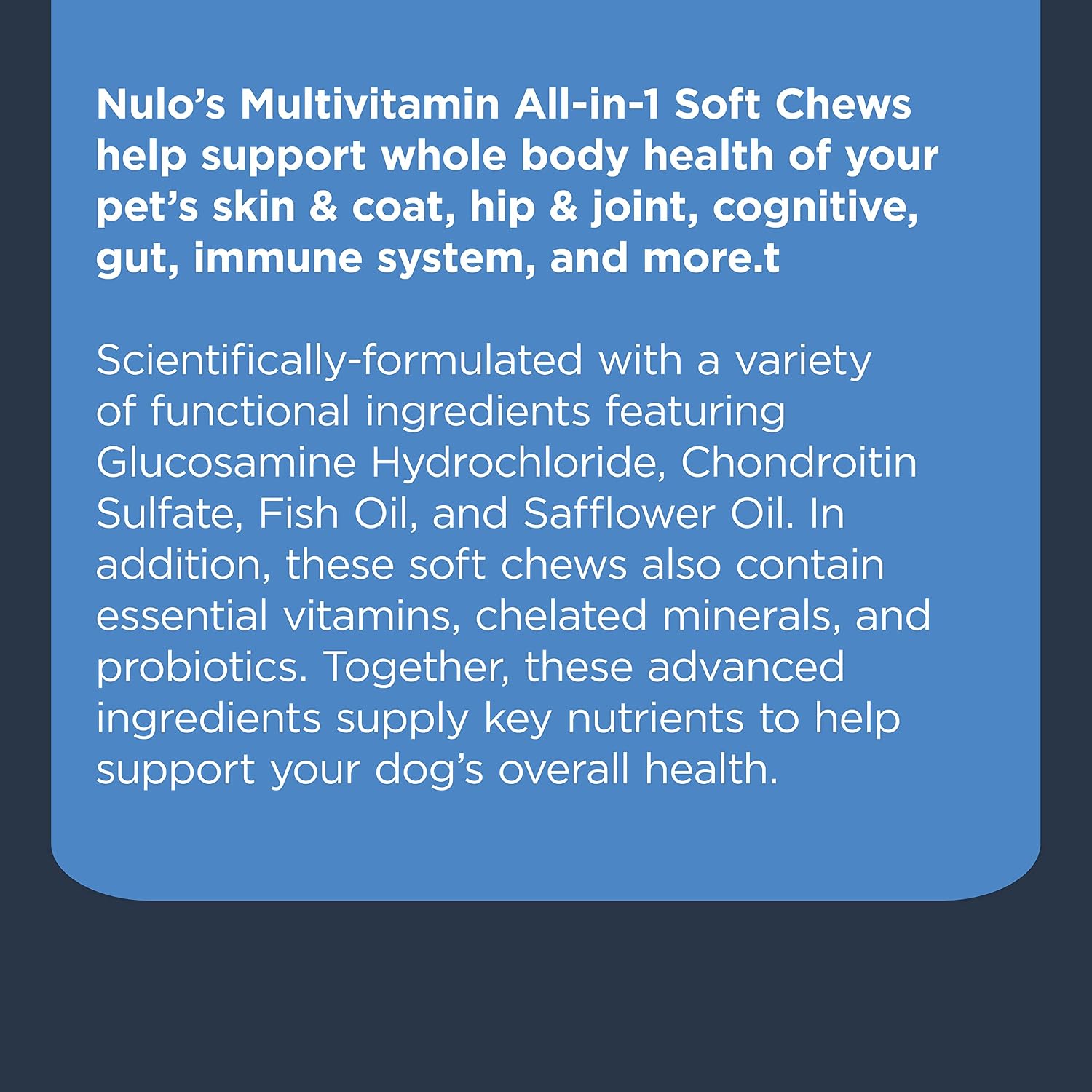 Nulo Advanced Multifuncional Complemento Todo-en-1 para Perros - 90 Chicles Blandos