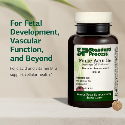 Standard Process Inc. Folic Acid B12-180 – Ayuda a mantener niveles saludables de homocisteína. – Image 3