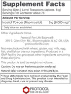 Protocol For Life Balance - Mio-inositol en polvo - Apoya un estado de ánimo saludable, bienestar emocional, comportamiento y función ovárica, aumento de energía y apoyo para el sueño - 1 lb (454 g)