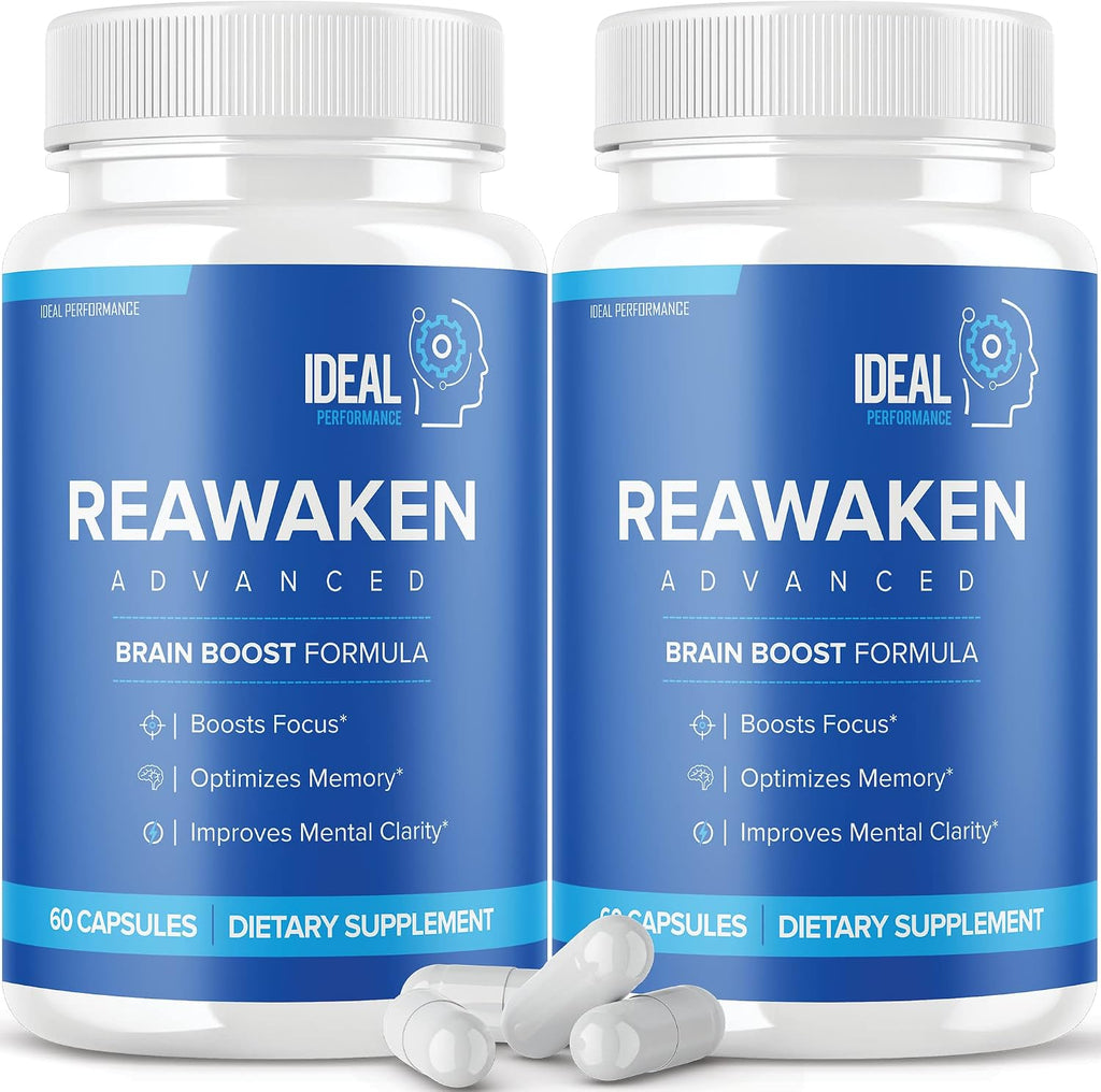 Reawaken Brain Boost - Complemento para la Memoria - Fórmula Avanzada (2 Paquetes, 120 Cápsulas)