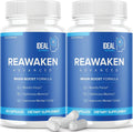 Reawaken Brain Boost - Complemento para la Memoria - Fórmula Avanzada (2 Paquetes, 120 Cápsulas)