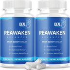 Reawaken Brain Boost - Complemento para la Memoria - Fórmula Avanzada (2 Paquetes, 120 Cápsulas)