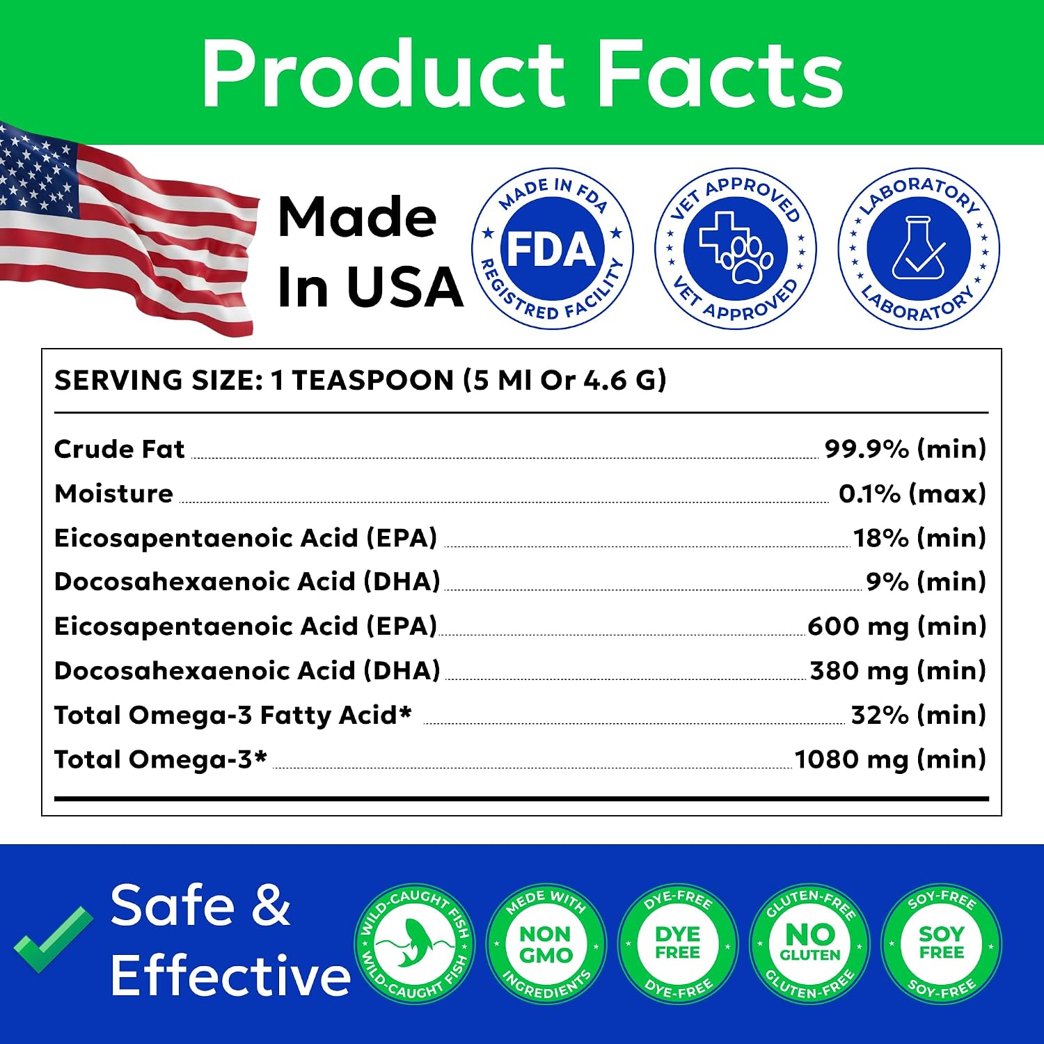 BARK&SPARK Aceite de Pescado Omega 3 para Perros - con Aceite de Salmón Salvaje de Alaska, Líquido, EPA+DHA