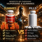 Huperzine A 200 mcg Gominolas - Suplemento Cognitivo para Memoria y Concentración - Vegano, Sin Gluten, 60 Gomitas