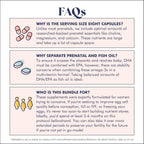 FullWell Women's Fertility Trio - Apoyo a la Concepción - Potenciador de Fertilidad, Multivitamínico Prenatal (Esencia de Limón) y Aceite de Pescado - 30 Dosis