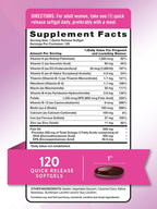 Nature's Truth Vitaminas Prenatales para Mujeres | 120 Softgels | Multivitamínico No-GMO y Sin Gluten con DHA y Ácido Fólico