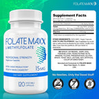 FolateMaxx L-Metilfolato 15 mg, 120 cápsulas