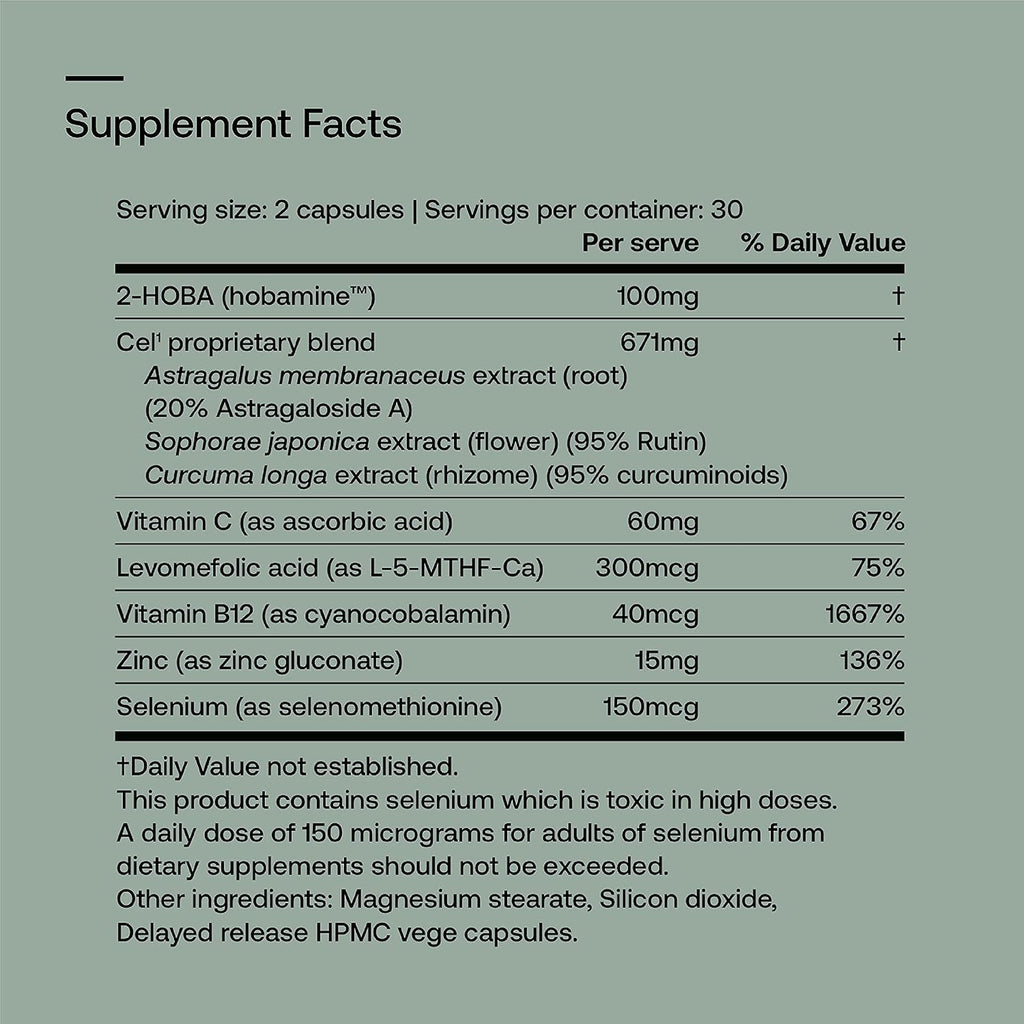 SRW Laboratories Cel¹ Stability – Suplemento para defensa celular y ADN, 60 cápsulas