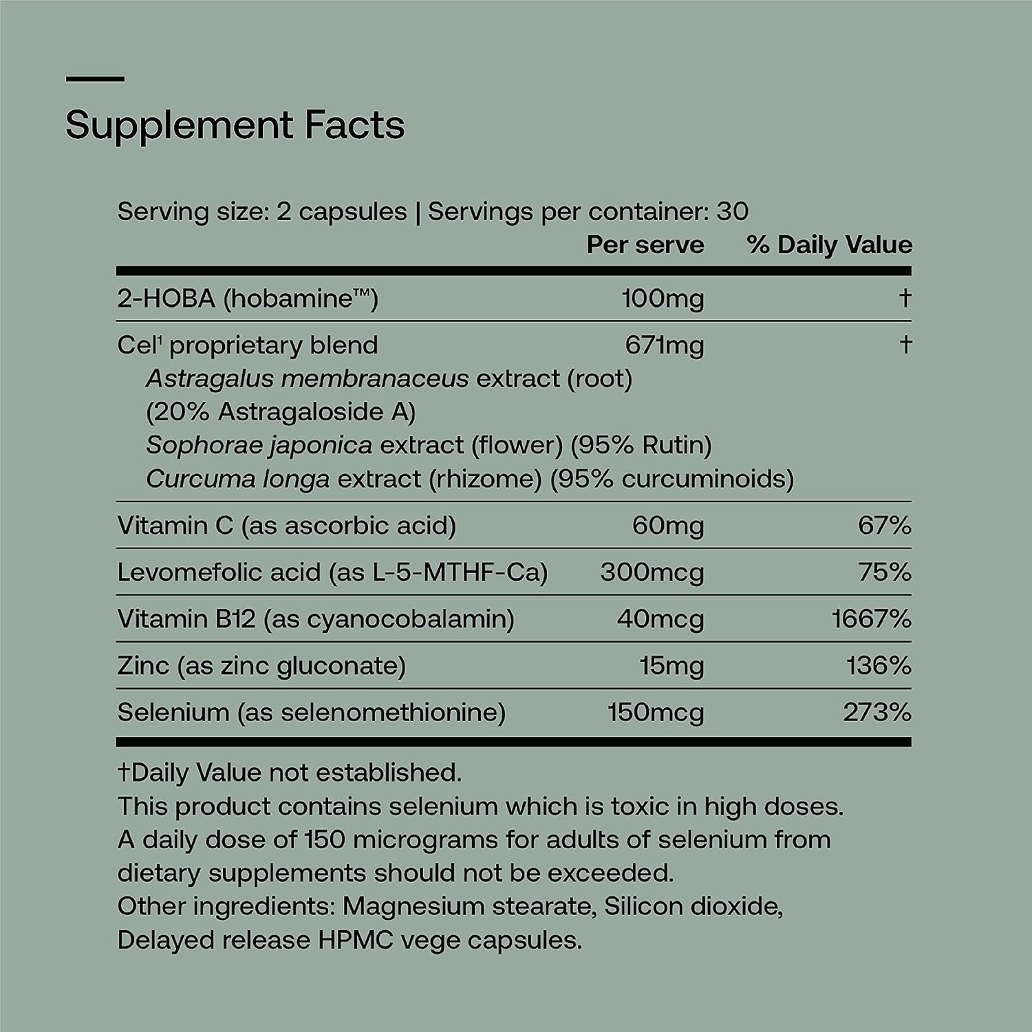 SRW Laboratories Cel¹ Stability – Suplemento para defensa celular y ADN, 60 cápsulas