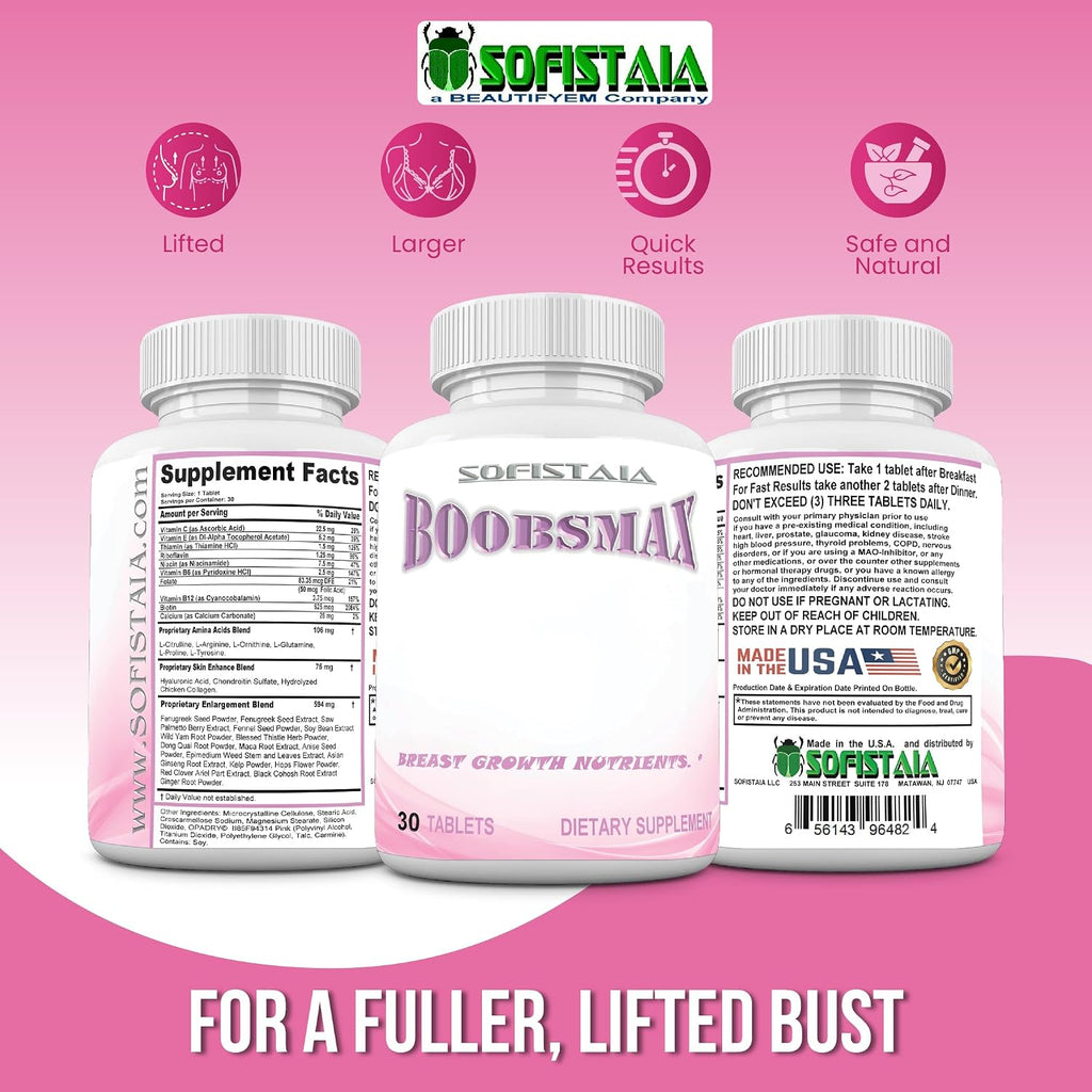 BOOBSMAX Natural Bust Enhancement – 30 Comprimidos
