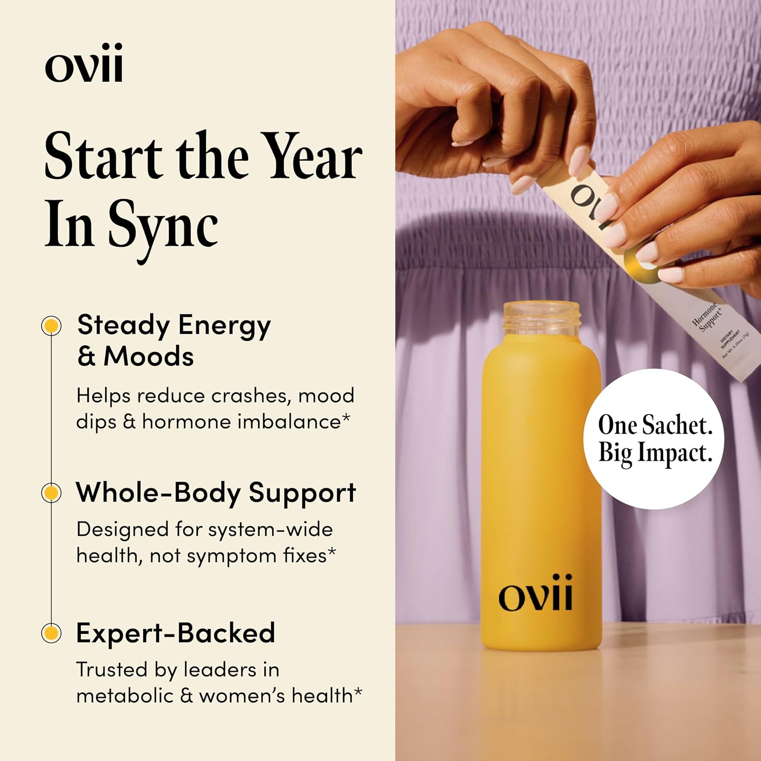 Ovii Apoyo Metabólico para Mujeres – Myo-Inositol y D-Chiro Inositol 40:1 con Morera Blanca y Vitamina D3 – 60 Dosis
