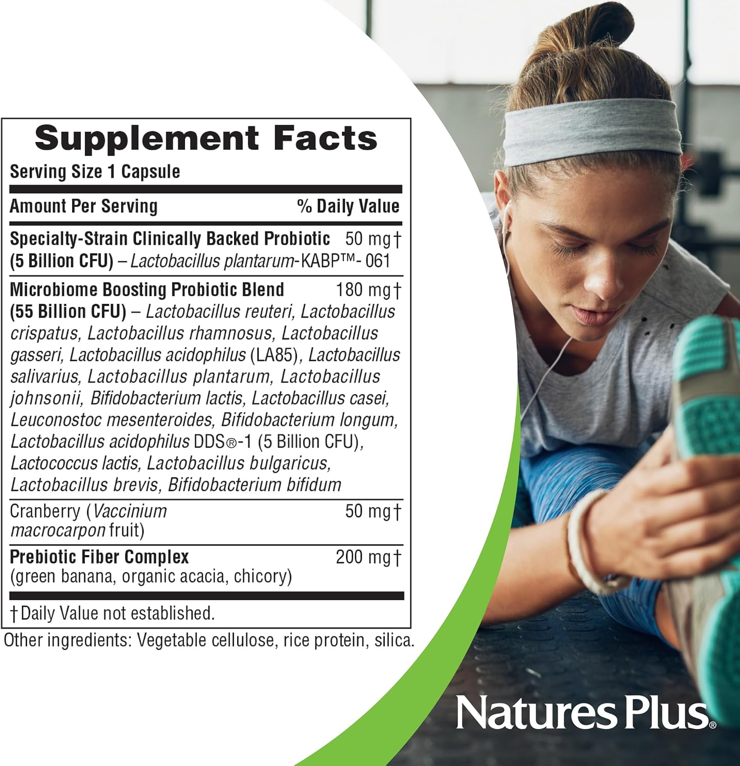 NaturesPlus GI Natural Probiotic Women - 30 Cápsulas - Probiótico Femenino con Arándano Rojo