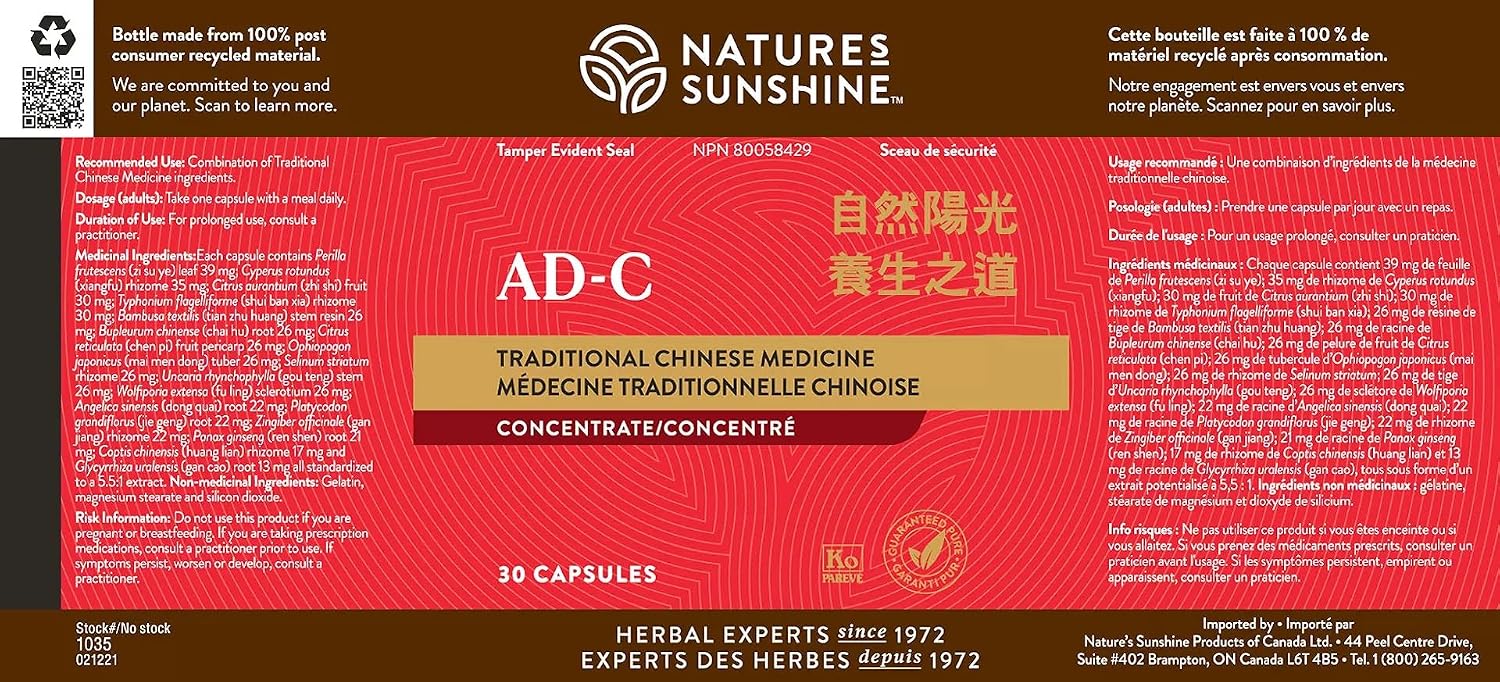 Nature's Sunshine Concentrado TCM Mood Elevator - 30 Cápsulas