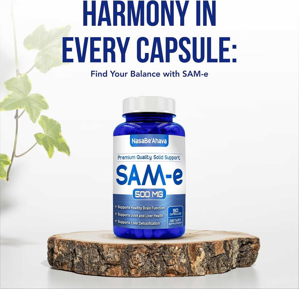SAM-e 500 mg - S-Adenosil-L-Metionina - 90 Comprimidos