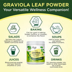 Vegs Graviola Soursop Leaf Powder - Polvo de Hojas de Graviola Orgánico, 8 oz (227 g)
