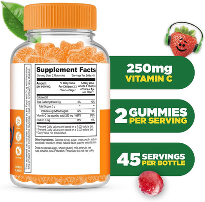 Lifeable Gominolas de Vitamina C para Niños | 250mg | 90 Gominolas – Image 2
