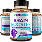 40-en-1 Brain Booster – Complemento Nootrópico para Memoria y Enfoque, 120 Cápsulas