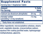 Life Extension Sulfato de Vanadilo – 100 Comprimidos