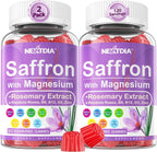 Happy Saffron Gummies - Suplemento de Azafrán con Magnesio y Vitaminas - 4 Meses de Suministro