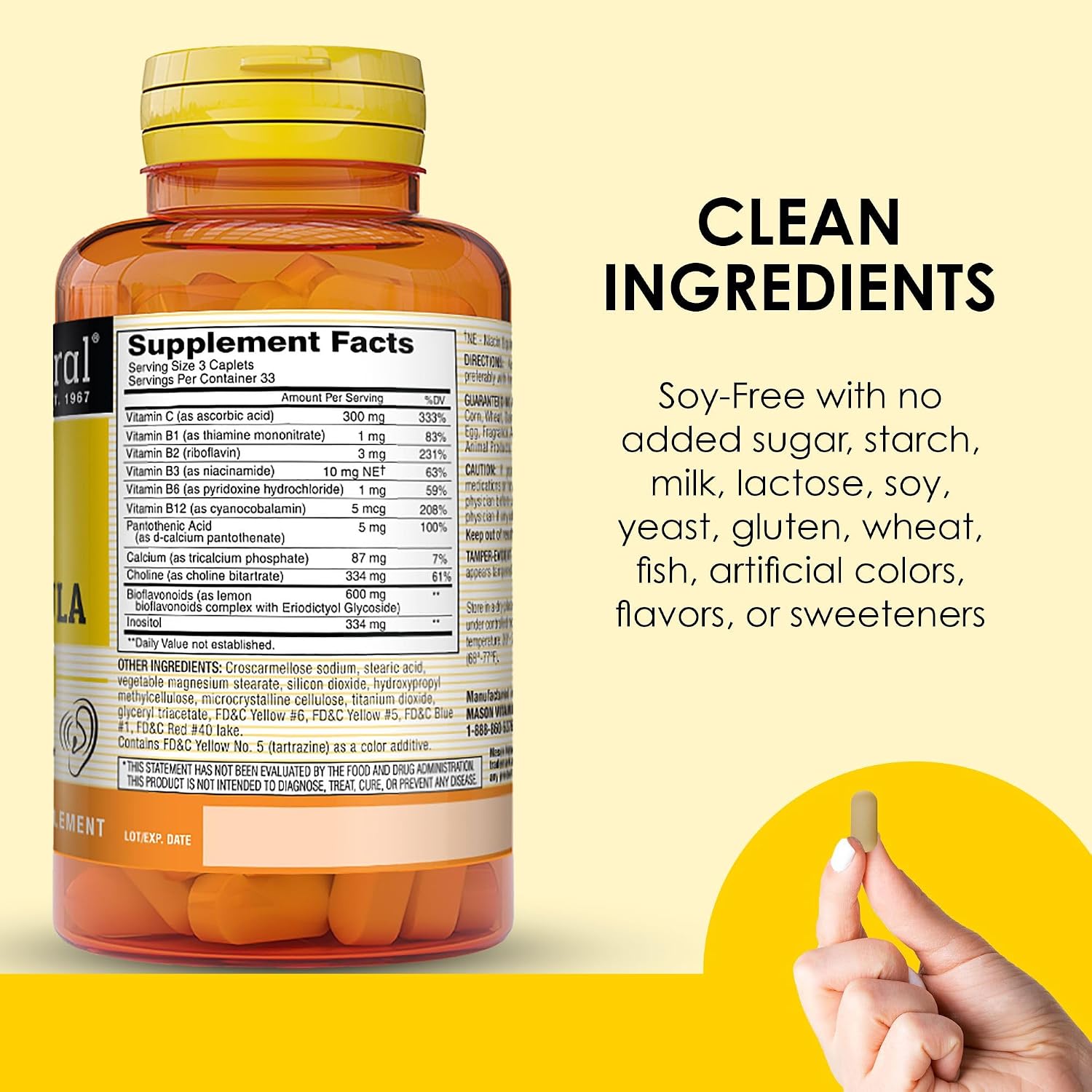 Mason Natural Suplemento Avanzado para la Salud Auditiva con Vitamina C