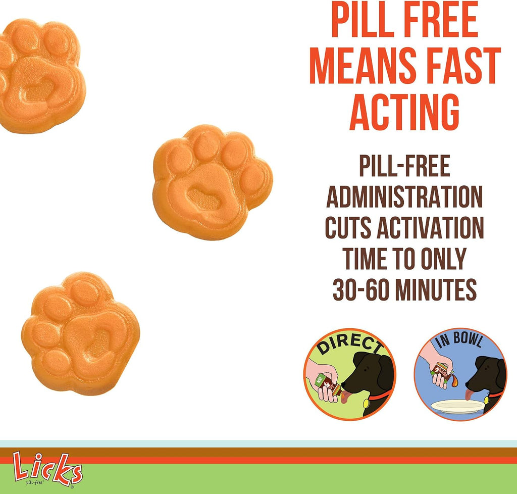Licks Skin & Allergy - Gomitas para Perros con Omega-3, Turmeric, Inositol y Vitamina C - Sabor a Pollo - 90 unidades