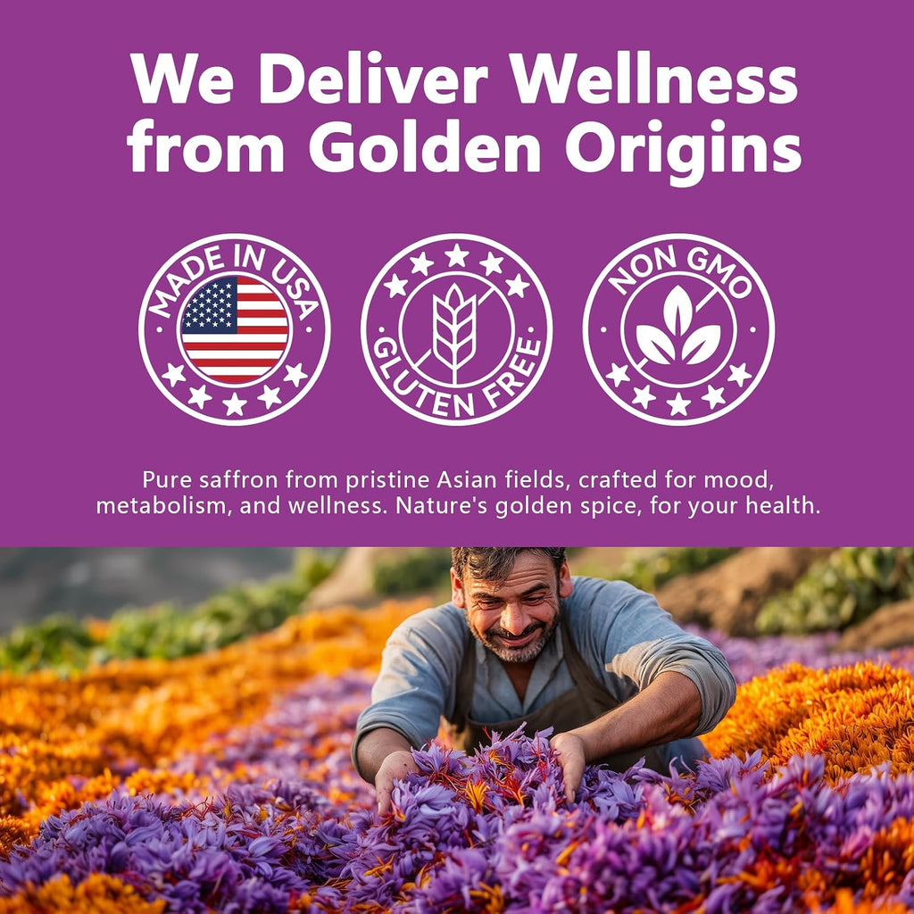 HyberVive Saffron Extract 88.5 mg - 90 Cápsulas Veganas