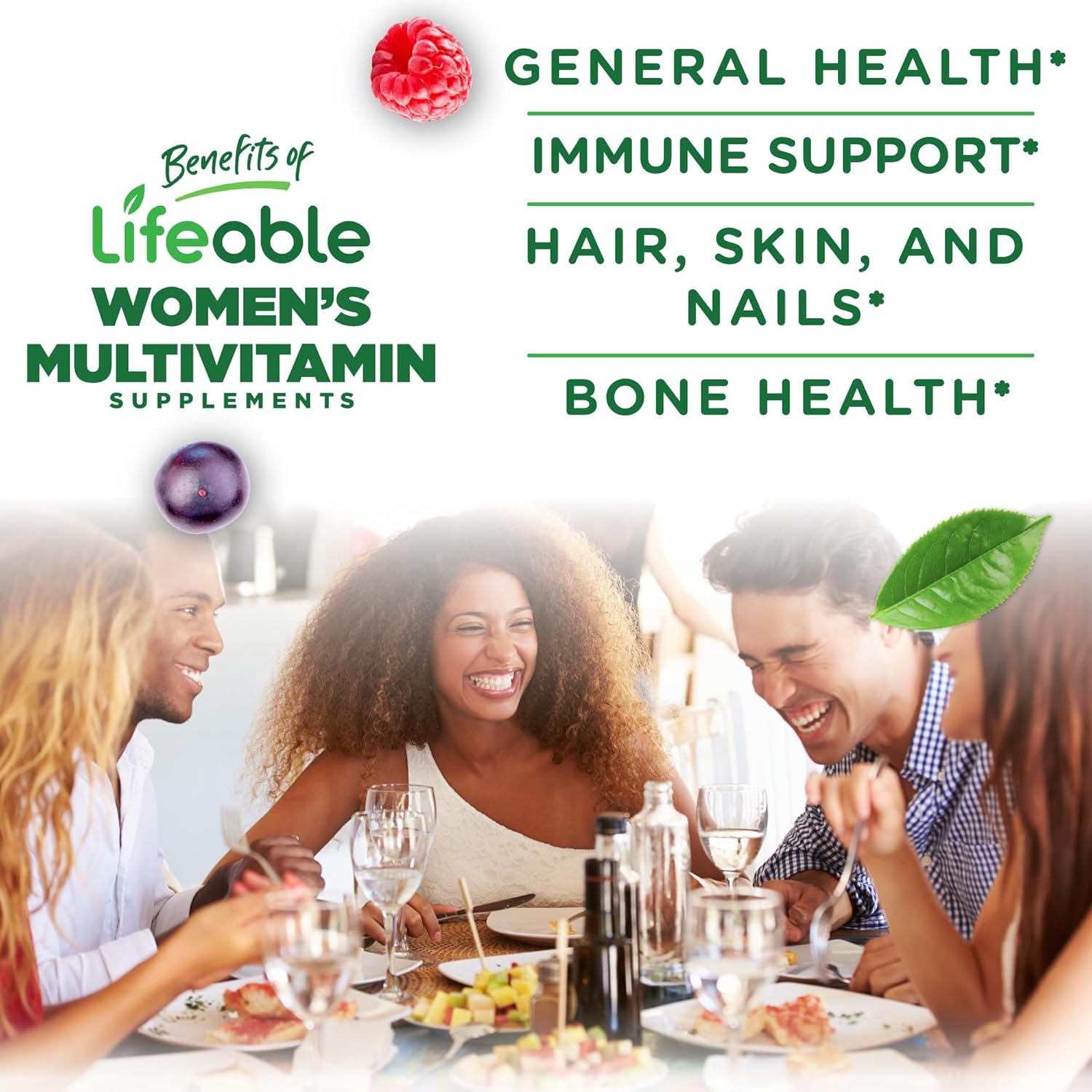 Lifeable Multivitamínico Femenino en Gominolas Sabor Frambuesa - 90 Gominolas