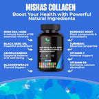 Mishas Nutraceuticals Sea Moss Blend 15 en 1 - Cápsulas de Musgo Marino y Hierbas