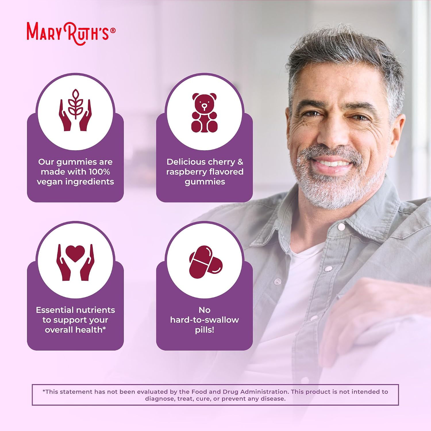 MaryRuth's Organics Multivitamínico para Hombres en Gominolas – 60 Gominolas