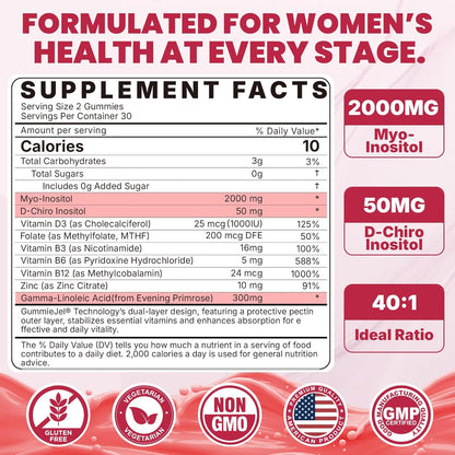 Inositol Gummies con Aceite de Onagra para – Vitamina B6: contribuye al metabolismo energético normal y a la – Image 2