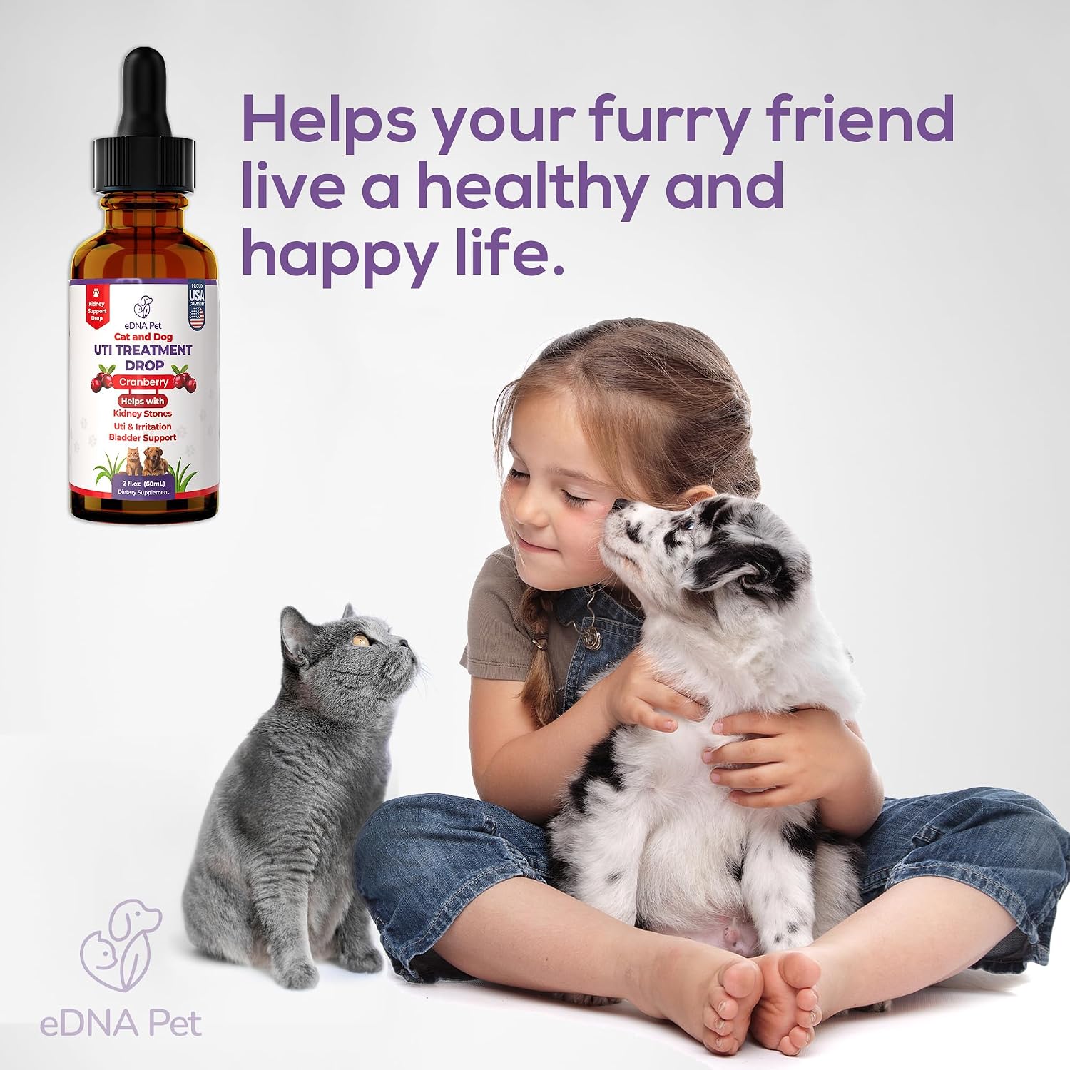 EDNA HOME Gotas de Arándano para Perros y Gatos - Suplemento Urinario (59 ml)