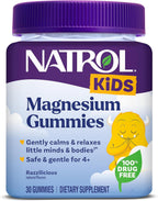 Natrol Kids Magnesium Citrate Gummies, Apoyo al Sueño, Frambuesa, 30 Unidades
