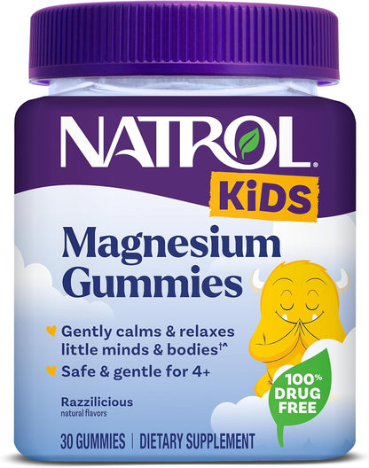 Natrol Kids Magnesium Citrate Gummies, Apoyo – Forma de magnesio: El citrato es una excelente opción por su – Image 1