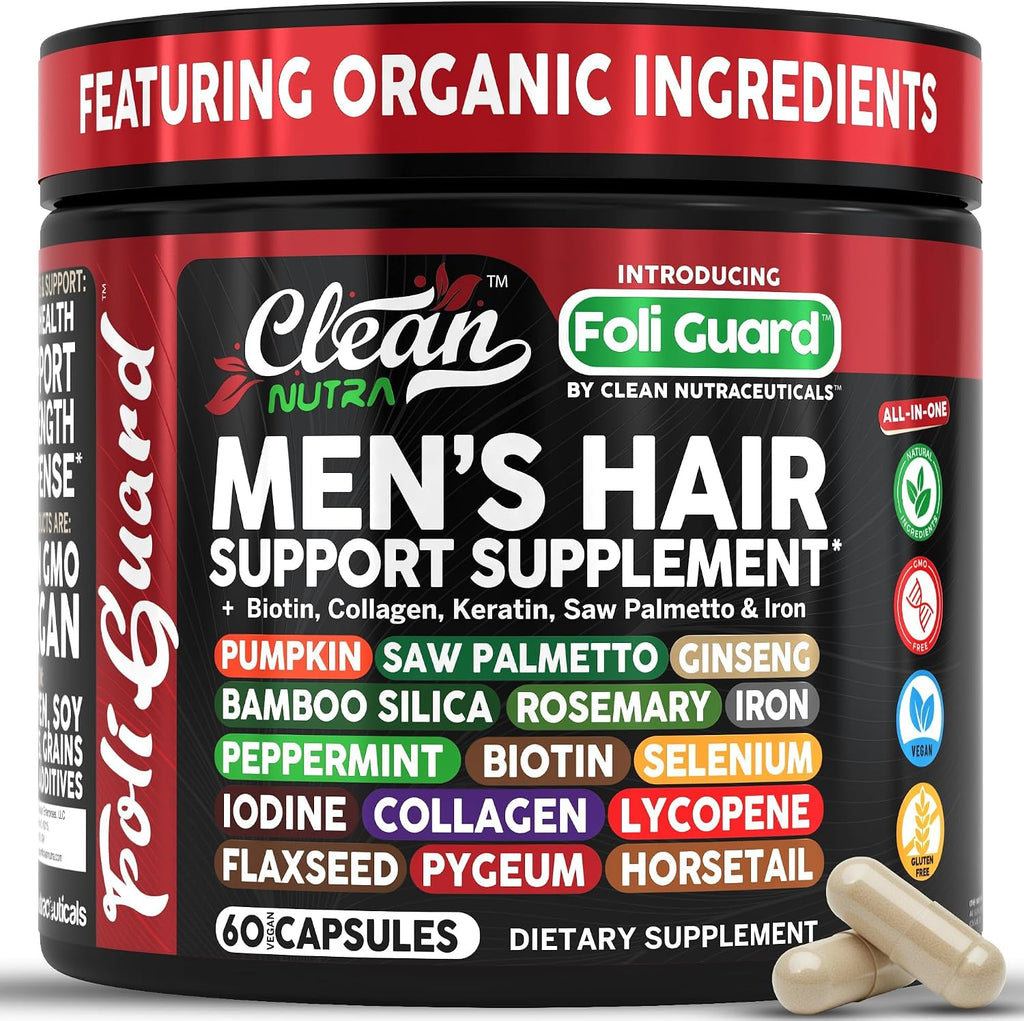 Suplemento Capilar para Hombres con Biotina, Colágeno y Saw Palmetto