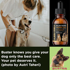 Buster's Aceite de Semilla de Cáñamo Prensado en Frío para Perros y Gatos con Melatonina - Gotas Calmantes - Pack de 2