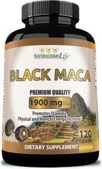 Maca Negra Orgánica 1.900 mg por Ración - Energía Natural Peruana - 120 Cápsulas
