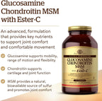 Solgar Extra Strength Glucosamina Condroitina MSM con Ester-C, 180 comprimidos