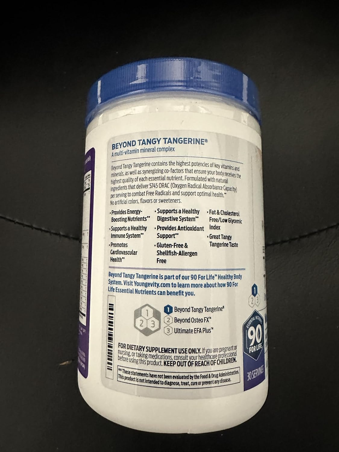 Youngevity Beyond Tangy Tangerine Original Formula - Complejo Multivitamínico y Mineral - Pack de 6