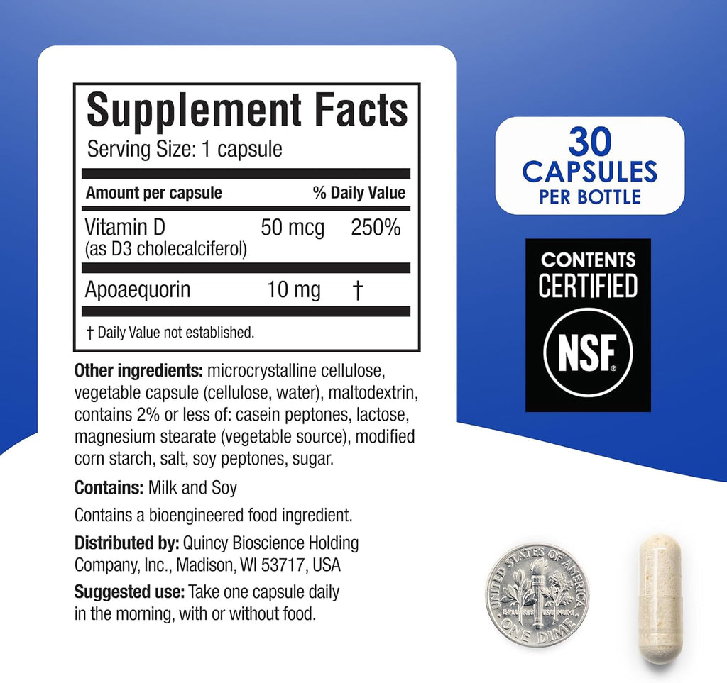 Prevagen Regular Strength - 30 Cápsulas (Paquete de 2) | Formulado para tu Cerebro | 10 mg de Apoaequorina más Vitamina D3