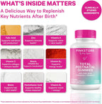 Pink Stork Total Postnatal Vitamin Gummies - Multivitamínico para la Recuperación Postparto y Apoyo a la Lactancia - 60 Gominolas