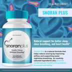 Snoran Plus Capsules, Official Snoran Plus Natural Supplement Pills Reduces Snoring - Extra Strength, SnoranPlus Advanced Formula Improves Breathing, Overall Health & Wellness Reviews (60 Capsules)