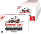 Fisherman's Friend Original Extra Strong Pastillas para la Tos (Paquete de 6 x 38 unidades) - 10mg de Mentol Natural