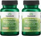 Swanson Lactobacillus Rhamnosus con FOS - 5 mil millones UFC - 60 Cápsulas Veganas